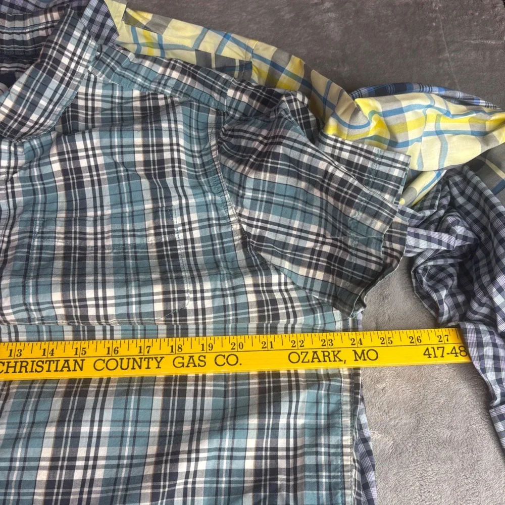 Mens Plaid Shirt lot Bundle Peter Millar North Face LL Bean 5pc button down
